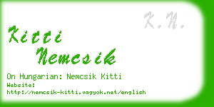 kitti nemcsik business card